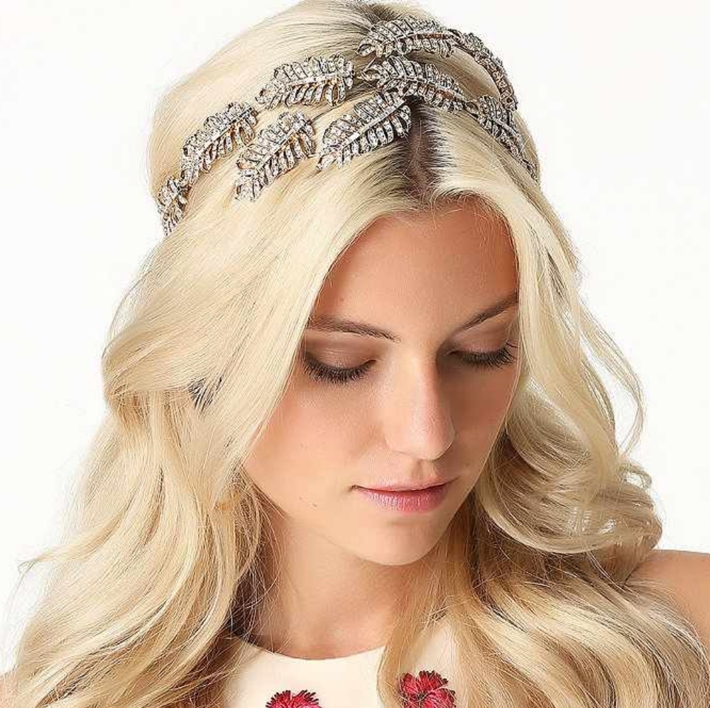 Bebe Gold Crystal Hair Piece